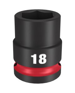Milwaukee Tool SHOCKWAVE Impact Duty  1/2"Drive 18MM Standard 6 Point Socket