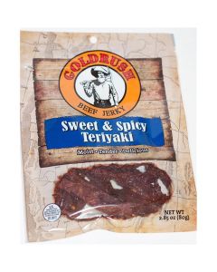 Gold Rush Jerky Sweet & Spicy Teriyaki 2.85 oz. Beef Jerky - 12 Count (3 lbs.)