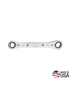 KLE68202 image(0) - Klein Tools Ratcheting Box Wrench 1/2 x 9/16-Inch