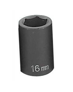 GRE2016M image(1) - Grey Pneumatic 1/2" Drive x 16mm Standard Socket