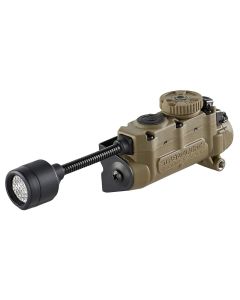 STL14307 image(0) - Streamlight Sidewinder Stalk - Includes Helmet Clip (Attached to Light), Arc Rail Assy, Arc Rail Mount, (1) CR123A & "AA" Alkaline Battery - Box - Coyote