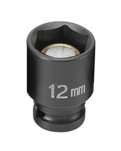 GRE912MG image(0) - Grey Pneumatic 1/4" Drive x 12mm Magnetic Standard Socket