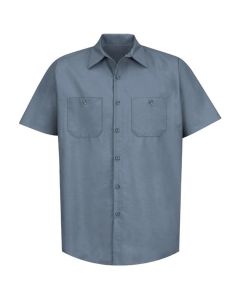 Workwear Outfitters Men's Short Sleeve Indust. Work Shirt Postman Blue, 3XL