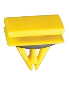AVC20756 image(0) - AUVECO 20756 Rocker Panel Molding Clip, (9/16 x 25/32 in Top x 5/8 x 13/16 Bottom) Head, Nylon, Yellow