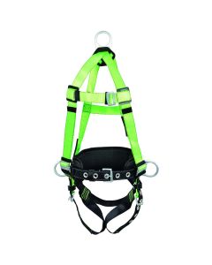PeakWorks PeakWorks - Contractor Harness with Positioning Belt - Grommeted Leg Straps - 3D - Class AP - Size M