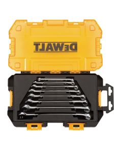 DWTDWMT73809 image(0) - DeWalt 8pc Combination SAE Wrench Set