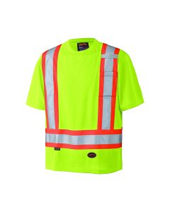 SRWV1051160U-L image(0) - Pioneer Pioneer - Birdseye Safety T-Shirt - Hi-Viz Yellow/Green - Size Large