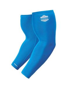 ERG12185 image(0) - Ergodyne 6690 XL Blue Cooling Arm Sleeves