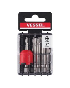 Vessel Tools Voha Pwer Bits PH2x50 10pcs with 1pc Mag Enhancer