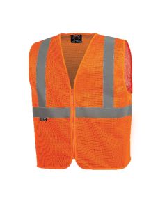 SRWV1025050U-XL image(0) - Pioneer Pioneer - Mesh Safety Vest No Pockets - Hi-Vis Orange - Size XL