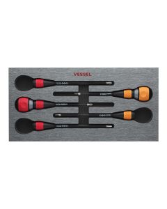 VES22002N3EVA image(1) - Vessel Tools Ball Ratchet Screwdriver 2pc Replace Blade