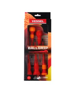 VES2005PBU image(0) - Vessel Tools BALL GRIP Insulated Screwdriver 5PC. Set No.2005PBU