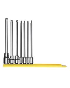 MAY16045 image(0) - Mayhew Mayhew 7 PC Long SAE Ball Hex Insert Socket Bit Set