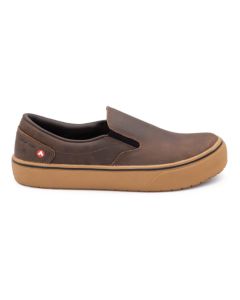 AIRWALK AIRWALK - VENICE - Men's Leather Slip On - CT|EH|SF|SR - Buffalo Crazy Horse / Gum - Size: 11 - D - (Regular)