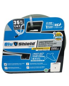 BLBPW1435-NM image(0) - BluBird Blushield Rubber Pressure Washer Hose Assembly 1/4" x 35' w/ M22 Non Marking