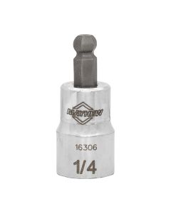 MAY16306 image(1) - Mayhew Mayhew 1/4-Inch SAE Ball Hex Short Insert Socket Bit, 3/8-Inch Drive
