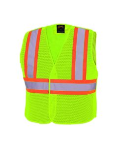 SRWV1030560U-SM image(0) - Pioneer Pioneer - Tear Away Mesh Safety Vest - Hi-Vis Yellow/Green - Size S/M