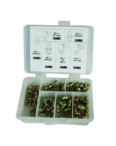 INT8104 image(0) - American Forge & Foundry AFF - Grease Fitting Kit - Metric - Contains 80 Individual Fittings and Plastic Case