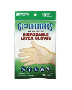 AMXGWL10PK image(0) - Ammex Corporation Gloveworks Latex 10-Pack Gloves