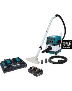 MAKXCV04PT image(0) - 18V X2 (36V) LXT&reg; Lith-Ion Cordless/Corded 2.1 Gallon HEPA Filter Dry Dust Extractor/Vacuum Kit (5.0Ah)