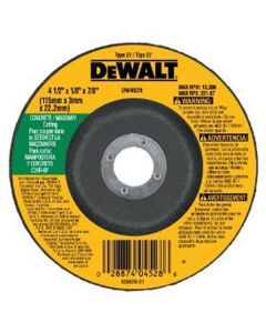 DeWalt 4.5"x1/8"x7/8" Masonry Cuttg W