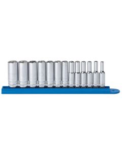 KDT80304 image(0) - GearWrench 13PC 1/4" DRIVE 6PT DEEP METRIC SOCKET SET