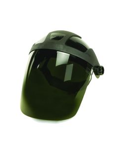 SRWS32032 image(0) - Sellstrom Sellstrom - Face Shield - DP4 Series - 9" x 12.125" x 0.060" Window - Shade 3 IR - Universal Hard Hat Slot Adaptor Headgear
