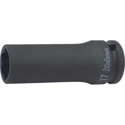 KKN14306M-16 image(0) - Ko-ken USA 14306M-16 1/2 Sq. Dr. Socket 16mm 12 point Length 80mm Thin walled