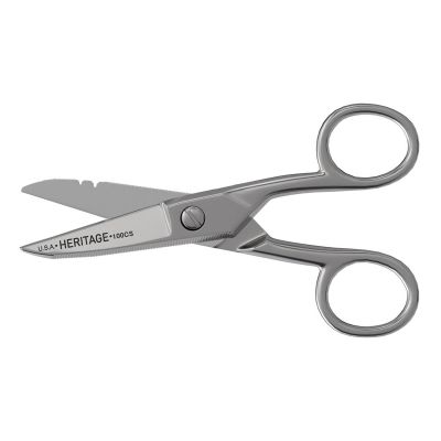 KLE100CS image(0) - Klein Tools Serrated Electrician Scissors with Stripping