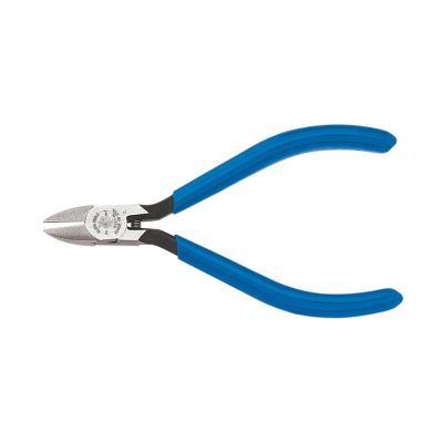 KLED257-4 image(0) - Klein Tools Diagonal Cutting Pliers, Electronics, Tapered Nose, Narrow Jaw, 4-Inch