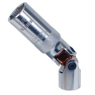SRRSRSP58 image(0) - S.U.R.&R. 3/8&rdquo; Drive 5/8" Spring-Return Spark Plug Socket Set makes spark plug removal/replacement easier and faster