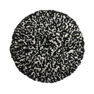 PES890146 image(0) - Presta 890146 Compound Pad, 9 in Dia, 1-1/2 in THK, Hook and Loop Attachment, Wool Pad, Black and White