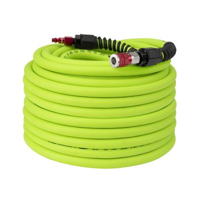 LEGHFZP38100YW2-D image(0) - Legacy Manufacturing Flexzilla Pro Air Hose Kit, 3-Piece, 3/8" x 100', with ColorConnex Coupler and Plug, Type D, Red