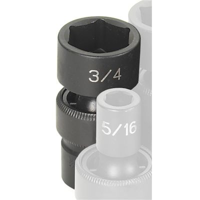 GRE1024U image(0) - Grey Pneumatic 3/8" Drive x 3/4" Standard Universal Socket