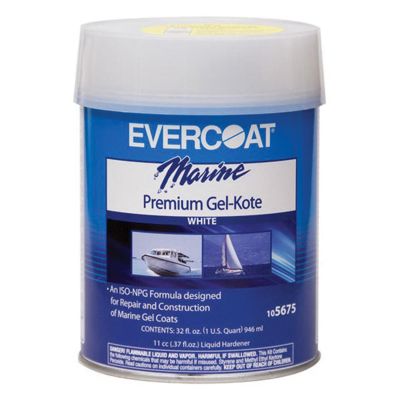 FIB5675 image(0) - Fibre glass Evercoat 105675 Premium Gel-Kote, 1 qt Can, High Gloss White, Paste