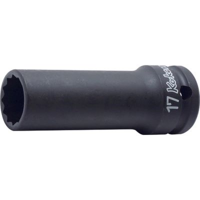 KKN14306M-12 image(0) - Ko-ken USA 14306M-12 1/2 Sq. Dr. Socket 12mm 12 point Length 80mm Thin walled