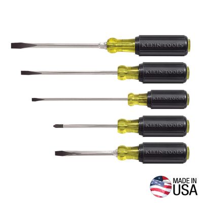 KLE85075 image(0) - Klein Tools Screwdriver Set, Slotted and Phillips, 5-Piece