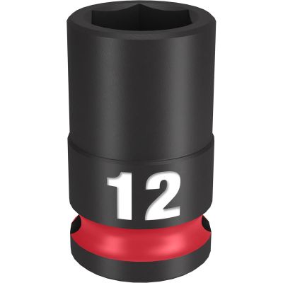 MLW49-66-6136 image(0) - Milwaukee Tool SHOCKWAVE Impact Duty  3/8"Drive 12MM Standard 6 Point Socket