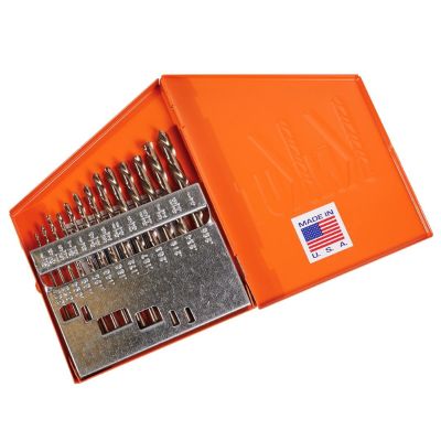 KNK13KK6 image(1) - KnKut KnKut 13 Piece Left Hand Jobber Length Drill Bit Set 1/16"-1/4" by 64ths