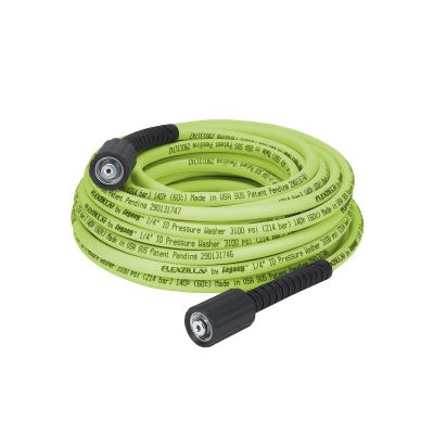 LEGHFZPW3450M image(0) - Legacy Manufacturing Flexzilla Pressure Washer Hose, 1/4" x 50�, 3100 PSI, M22 Fittings, ZillaGreen