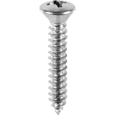 AVCAP2713 image(0) - AUVECO AP2713 Phillips Oval Head A/AB Point Tapping Screw, #8 Screw x 1 in L, Chrome