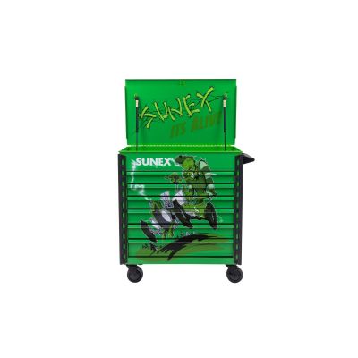 SUN8056FDLGALIVE image(0) - SUNEX Tony Squindo It's Alive Full Drawer Service Cart - Green