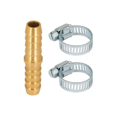 AES7342 image(0) - AES Industries 7342 Air Hose Splicer Kit, 3/8 in, Hose Barb, Brass
