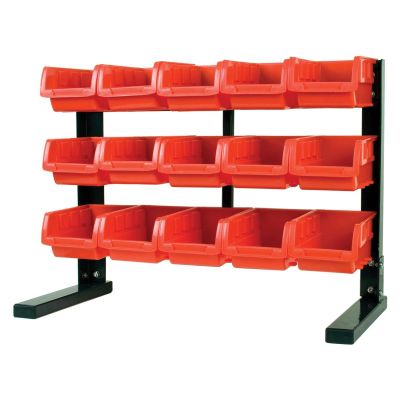 WLMW5186 image(0) - Wilmar Corp. / Performance Tool 15 Bin Table Top Storage Rack