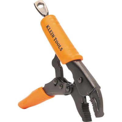 KLE38610 image(0) - Klein Tools Long Nose Locking Pliers, 4-Inch