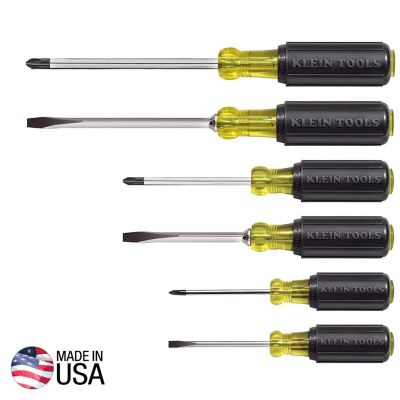 KLE85074 image(0) - Klein Tools Screwdriver Set, Slotted and Phillips, 6-Piece