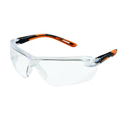 SRWS71200 image(0) - Sellstrom Safety Glasses - XM310 Series - Clear Lens - Black/Orange Frame - Hard Coated