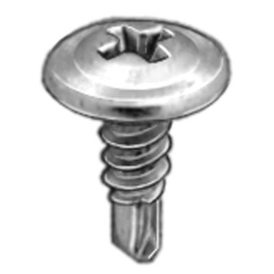 AVC12095 image(0) - AUVECO 12095 Phillips Washer Head Teks Point Tapping Screw, #8 Screw x 1/2 in L x #2 Drill Point, Zinc