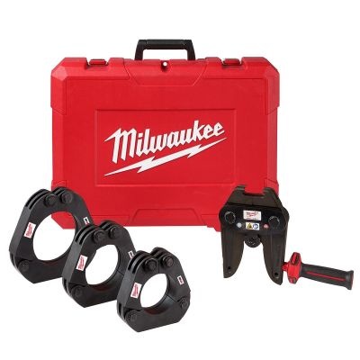 MLW49-16-2698X image(0) - Milwaukee Tool 2-1/2 inch 4 Inch IPS-P Pivoting Press Ring Kit for M18 FORCE LOGIC Long Throw Press Tool