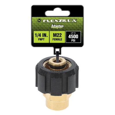 LEGPW3021 image(0) - Flexzilla Adapter, 1/4" FNPT x M22 Female, Brass